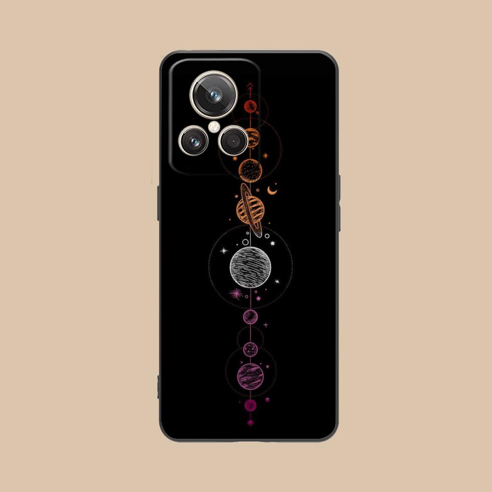 Sun Moon Mobile Cell Phone Case for Realme GT 8 Neo Pro C75 73 71 C67 65 C55 53 C35 31 C20 15 Colorful Printing Cover Cellphones