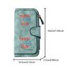Coffee-themed printed long zipper wallet, large-capacity card holder, unisex clutch bag, stylish zippered coin purse, suitable for daily use, a great