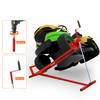 Mower Repair Stand, Foldable Heavy-Duty Steel Lift Platform, 400 kg Lifting Capacity, Telescopic Cart with Handle for Manual and Power Tool Use, Red