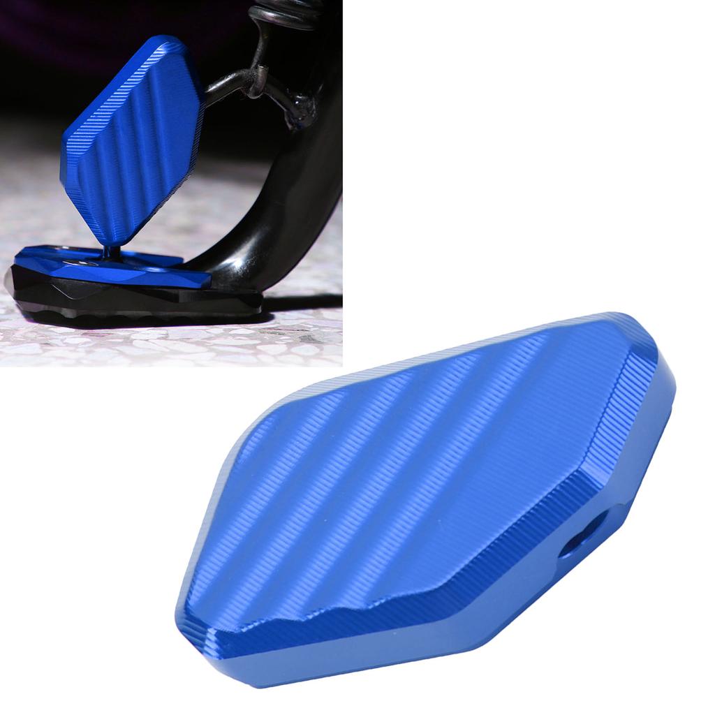 Motorcycle Side Stand Extension Pad Aluminum Alloy Anti Slip High Strength Kickstand Plate Enlarger for XMAX300 XMAX125 XMAX250 XMAX400 Blue