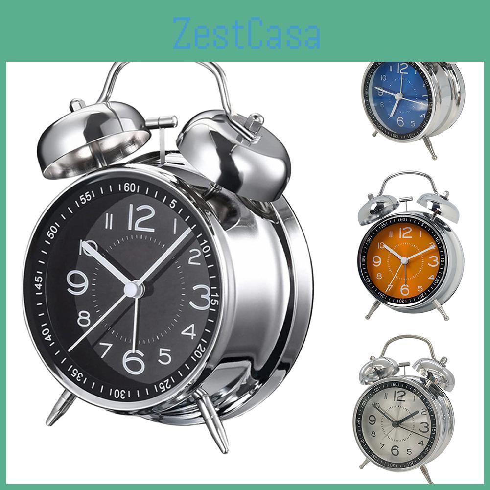 Alarm Mechanical Clock Loud Double Bells Metal Alarm Clock Power Supply