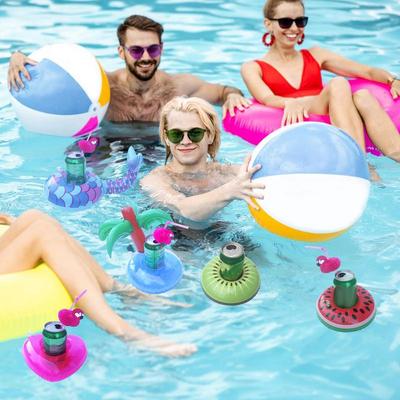 Pool Drink Holder 10X Floating Drink Holder For Pool Floating Beverage Tray With Cute Design Inflatable Poolside Accessory For