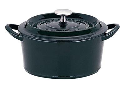 Ishigaki Sangyo Bon Bonnet Majolica Fonte ABVB805 Cocotte, 15cm, Vert, Fer, Chine,