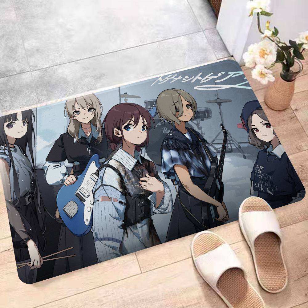 Anime Band Girls Band Cry Door Mat Washable Non-Slip Living Room Sofa Chairs Area Mat Kitchen Doormat Area Rug