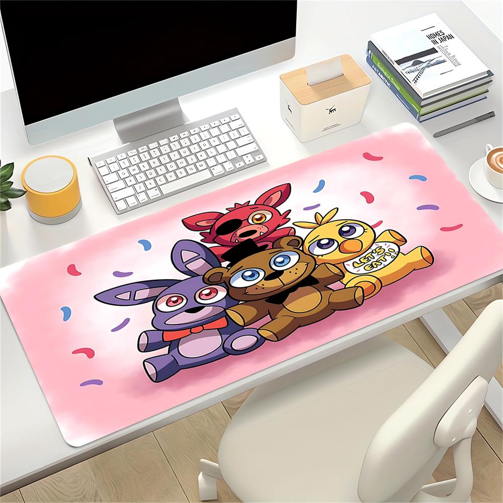 Fnaf Party Time Large Gaming Mouse Pad Nonslip Rubber Base Waterproof Desk Mat For Office Pc Laptop