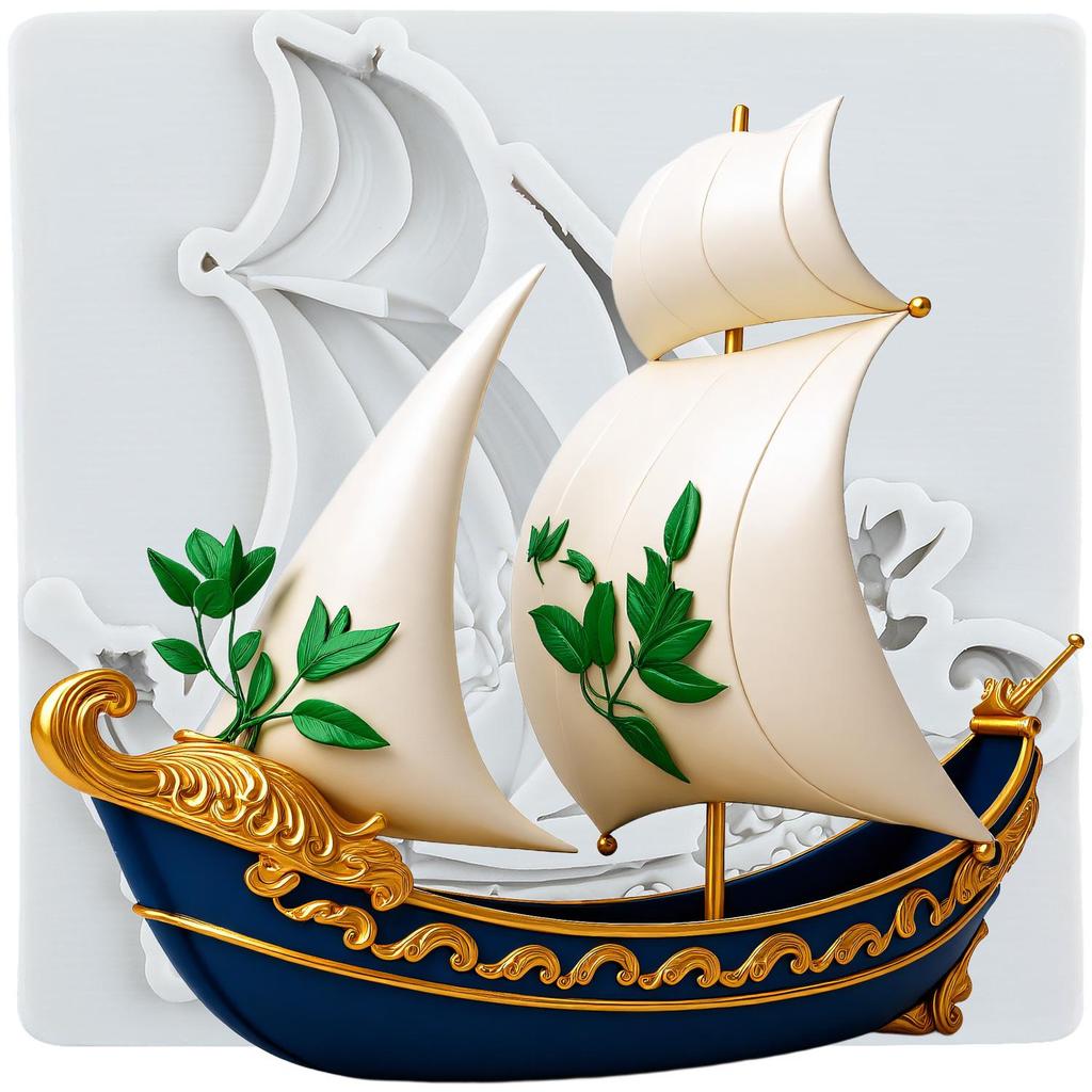 Sailboat Silicone Mold Sailboat Fondant Molds Cake Decorating Tools Cupcake Topper Candy Resin Clay Chocolate Gumpaste Mold
