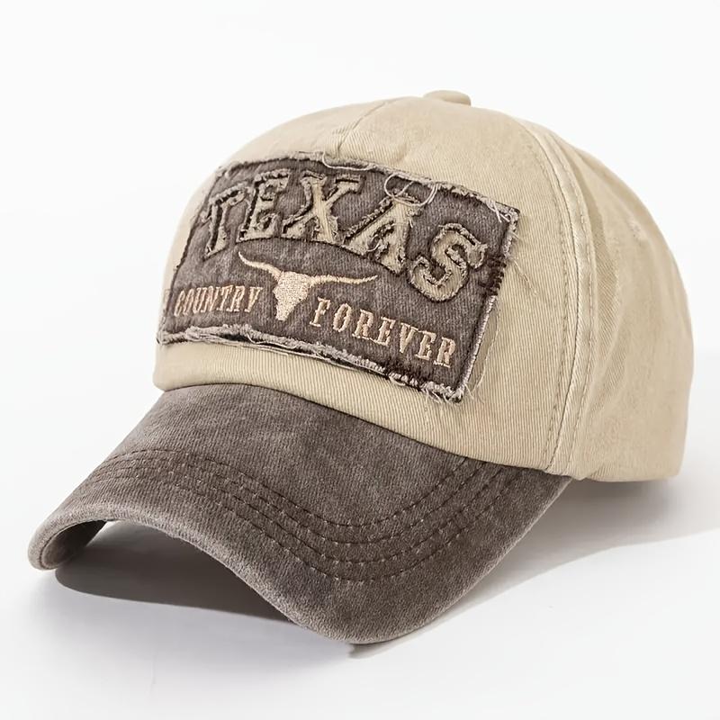 Retro Used Texas Baseballkappe Gewaschen Bestickt Trucker-Hut Country Forever Papa-Hut, Verstellbare Lässige Kappe für Damen Herren