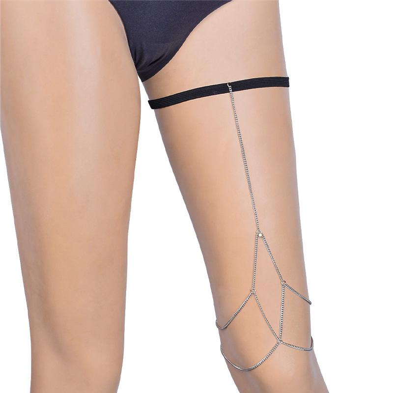 Sleek Nightclub Thigh & Ankle Body Chain - Beach & Vacation Jewelry