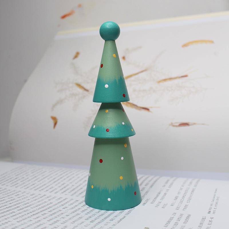 Beautiful Handcrafted Wooden Christmas Tree Decoration Gift For Festive Table Display