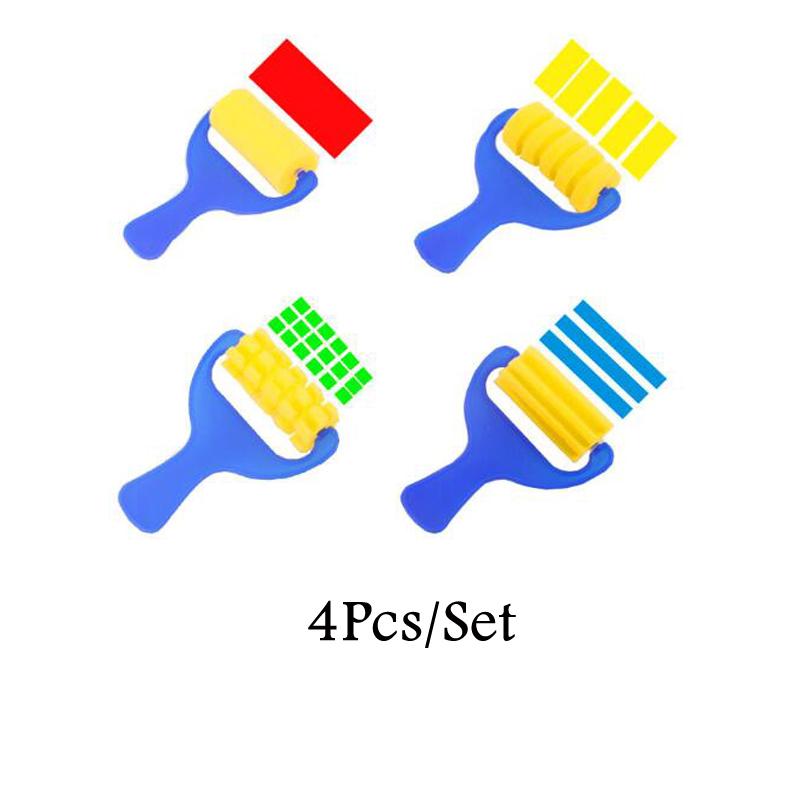 

4 шт. вращающаяся краска DIY рисунок губка для рисования цветов детские кисти из ЭВА для искусства и ремесел инструмент для рисования детские развивающие игрушки ZXH