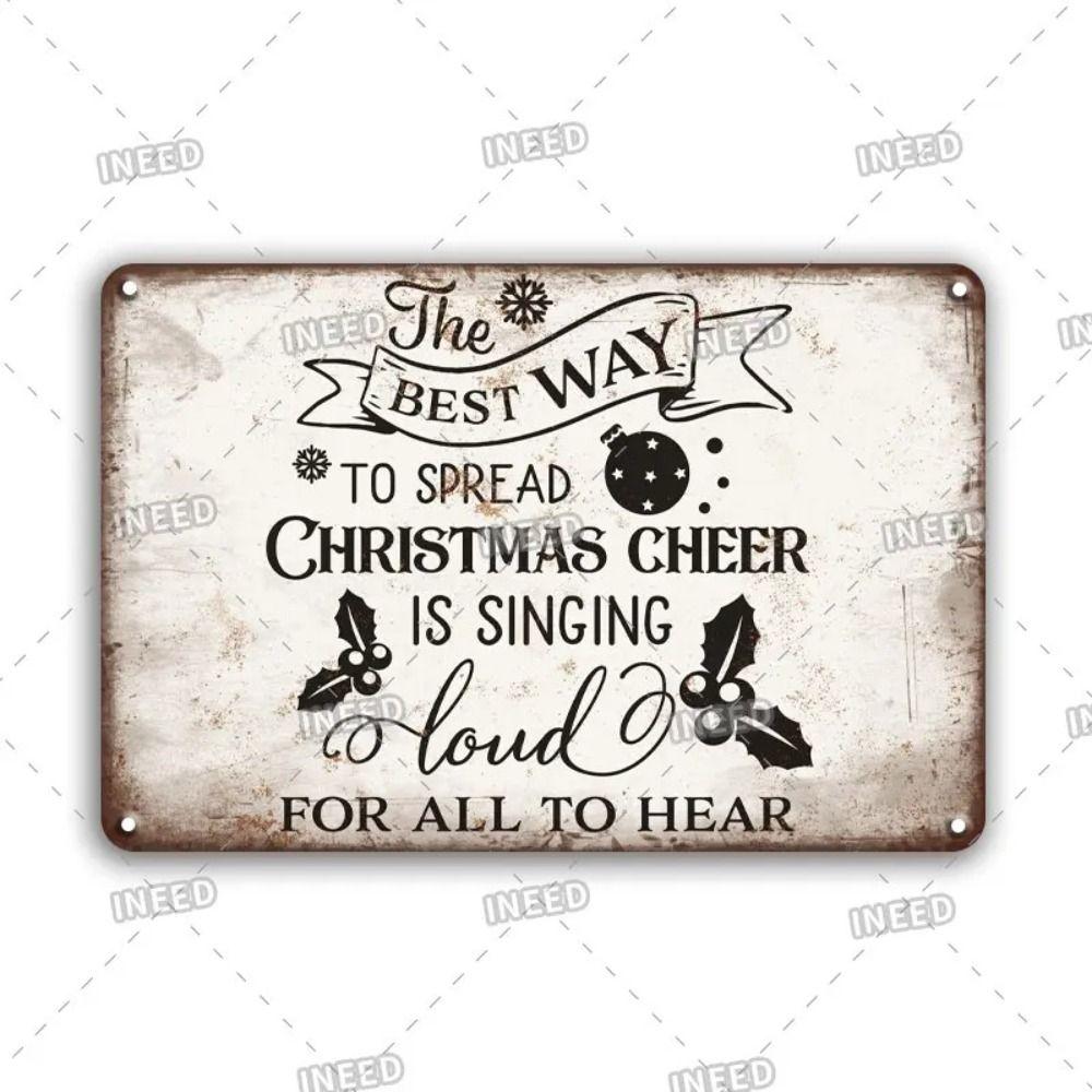 Lustiges Weihnachtsmann-Blechschild Poster-Stil Wanddeko 20x30cm