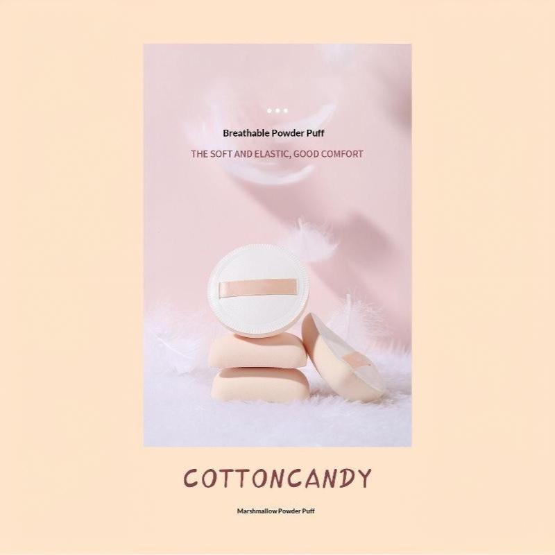5Pcs Round Square Triangle Shape Makeup Sponge Puff Dry Wet Dual-Use Soft Cotton Candy Air Cushion Foundation Powder Puff