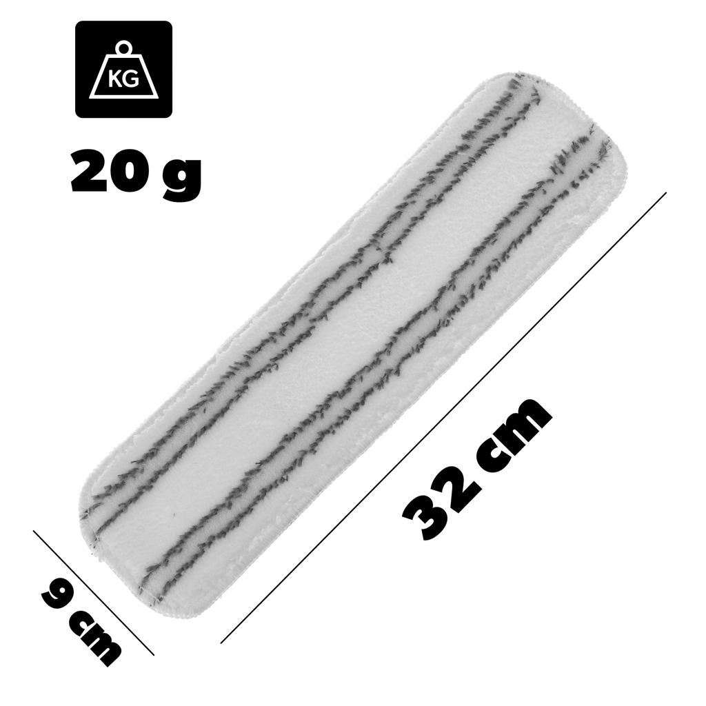 KADAX Einsatz für Fensterwischer mit Sprühfunktion Mikrofaser-Aufsatz 32x9cm
