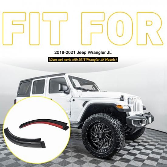 2pcs Slot Gutter Extension Gladiator Water Rain Diverter Guard for Jeep JT 07-21
