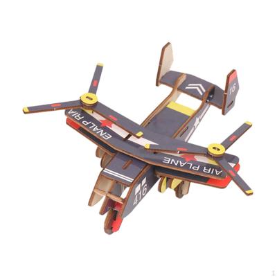 3D DIY Wooden Puzzle Airplane Model Building/enhance Brain Functions/assembly