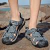Men's Sandals Fashionable New Summer Outdoor Non-Slip Soft Bottom Authentic Leather Toe Box Casual Youth Beach Shoes