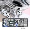 Nail Art Stamping Plates Stainless Steel Brush Pumpkin Bats for Image Halloween