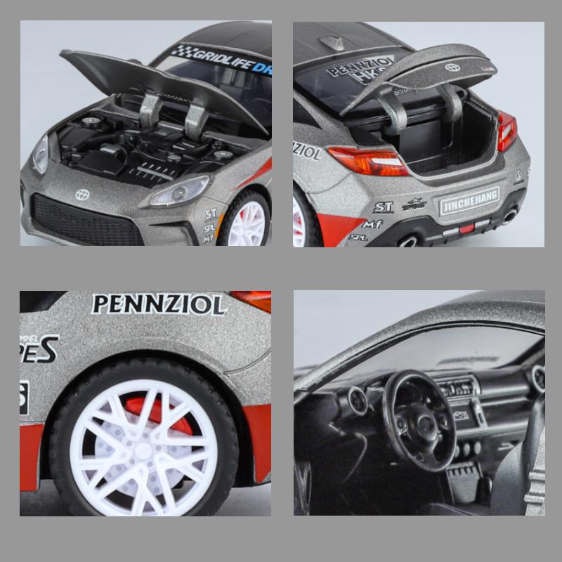 1/32 Scale Toyota GT86 GR86 Mf Ghost 86 Alloy Scale Car Model Diecast Metal Miniature Car Sound and Light Collection Children Toy Car