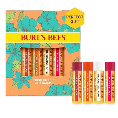 Burt's Bees Weihnachtsstrumpffüller Just Picked Lippenbalsam-Set Granatapfel Wassermelone Süße Mandarine Kokosnuss und Birne Natürliche Lippenpflege