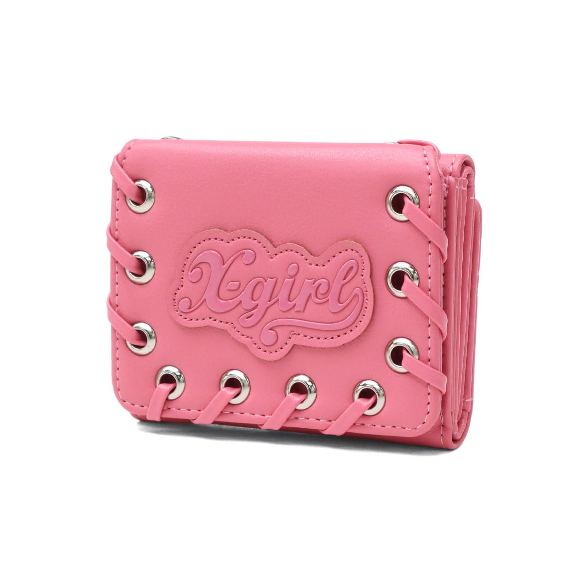 

Faux Leather Patch Wallet 105253054014 Pink One Size X-girl