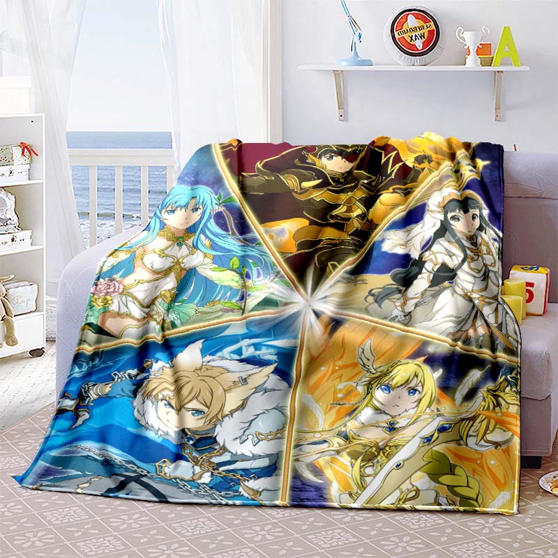 Die 3D-gedruckte "Sword Art Online" Flanelldecke ist warm, bequem und weich, geeignet für den Einsatz in Schlafzimmern, Betten, Sofas, 001