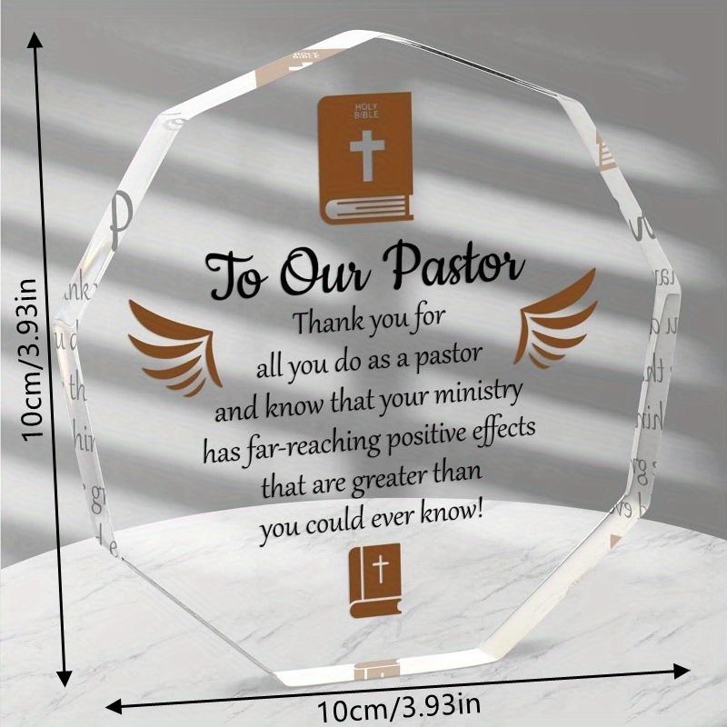 Geschenke zur Wertschätzung des Pastors, Acrylschildplakette, Geschenke für Pastor zum Tag der Wertschätzung des Pastors, Acrylplakettendekor für Zuhause, Büro