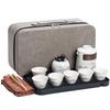 Ink and wash Guochao travel tea set, a pot of three four or six cups, express outdoor portable gift box storage set, high-end gifts.