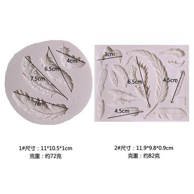 Feather Sugar Buttons Silicone Mold Fondant Mold Cake Decorating Tools Chocolate Gumpaste Mold