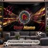 Wall Hanging Tapestry Custom NameBrisbane Broncos Pattern Personalized Printed Fabric Wall Decor