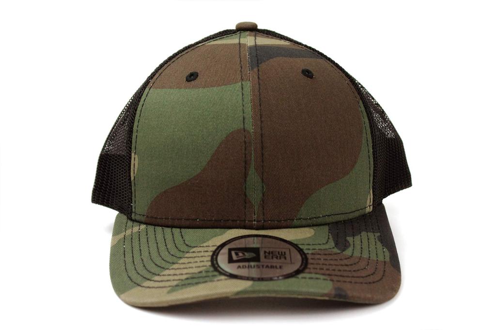 New Era Trucker Cap Low Profile Snapback CAMO/BLACK
