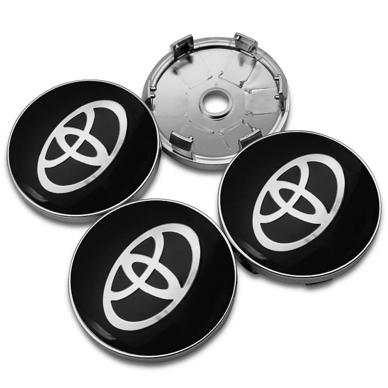 4Pcs 56mm 57mm 60mm 62mm Car Wheel Center Hub Cap Stickers Accessory For Toyota Rav4 Yaris Avensis Corolla Camry crown Rim Cover