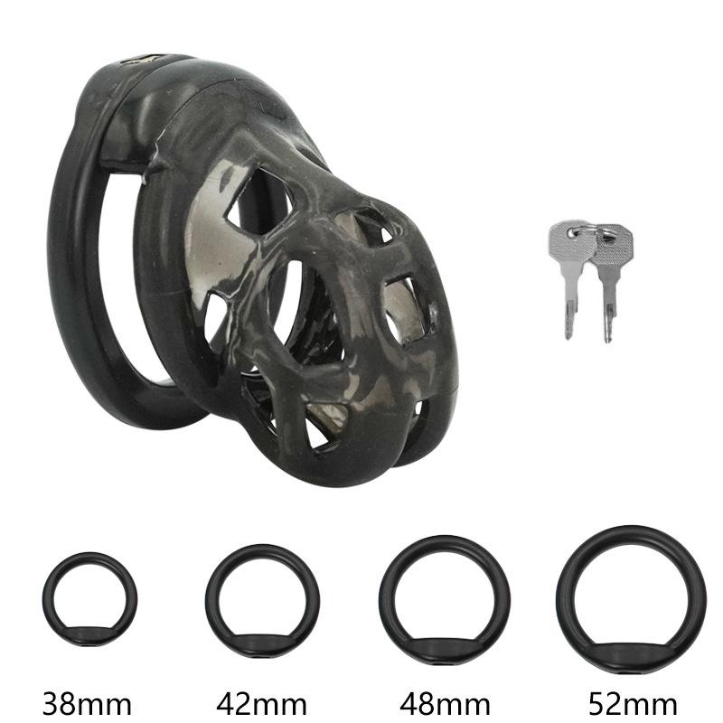 PET Honeycomb Lock Ring Chastity Cage for Male Pet Cock Cage Adult Toys Lockable Ring