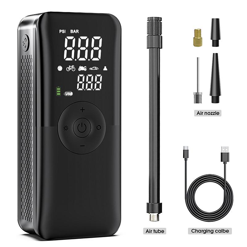 Multifunctional Rechargeable Air Pump Tire Inflator Cordless Portable Compressor Digital Display Car Tyre Inflator