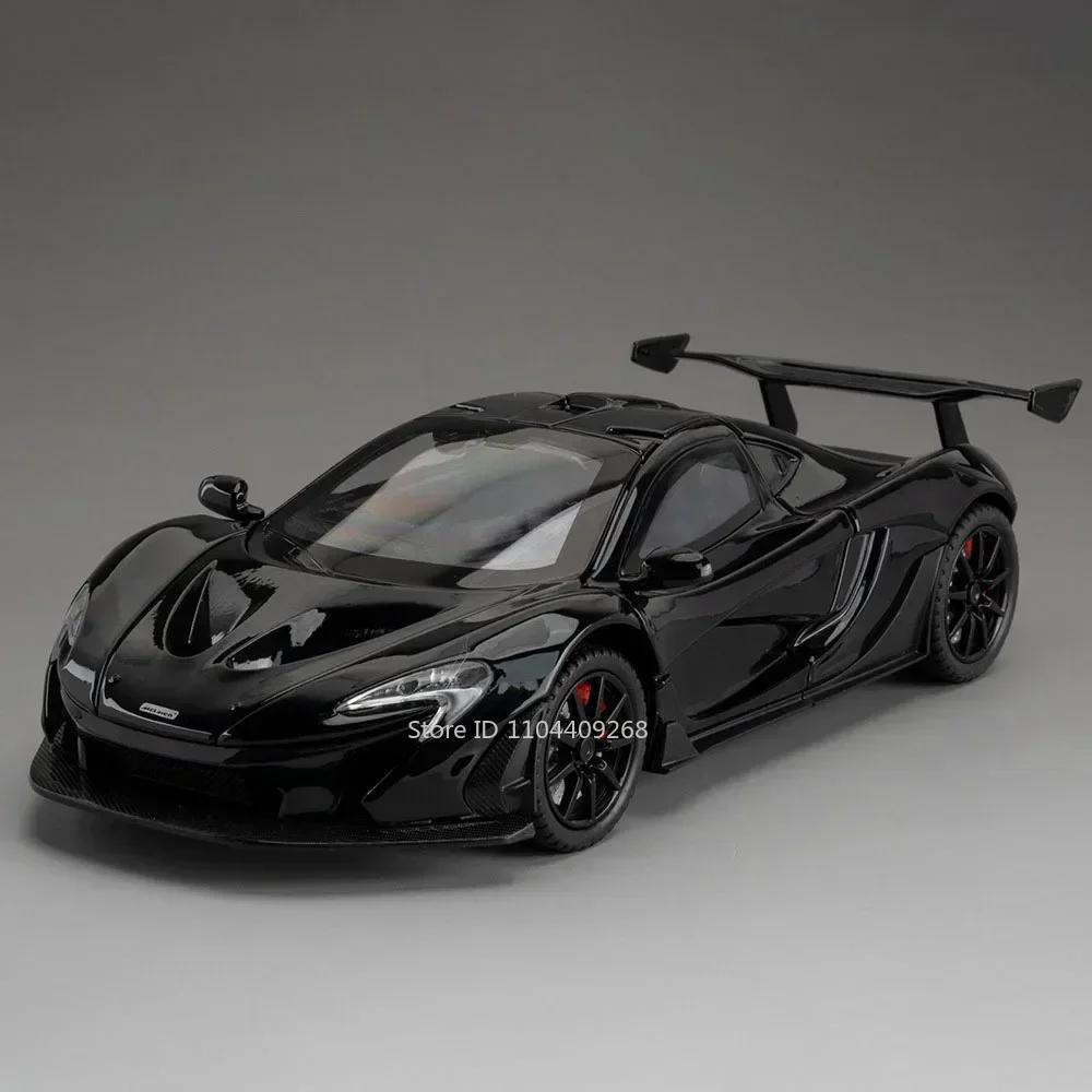 Scale 1:24 Senna P1 Sports Car Toy Model Metal Die-cast Pull Back Supercar Shock Absorption Miniature Vehicles Models Boys Gifts