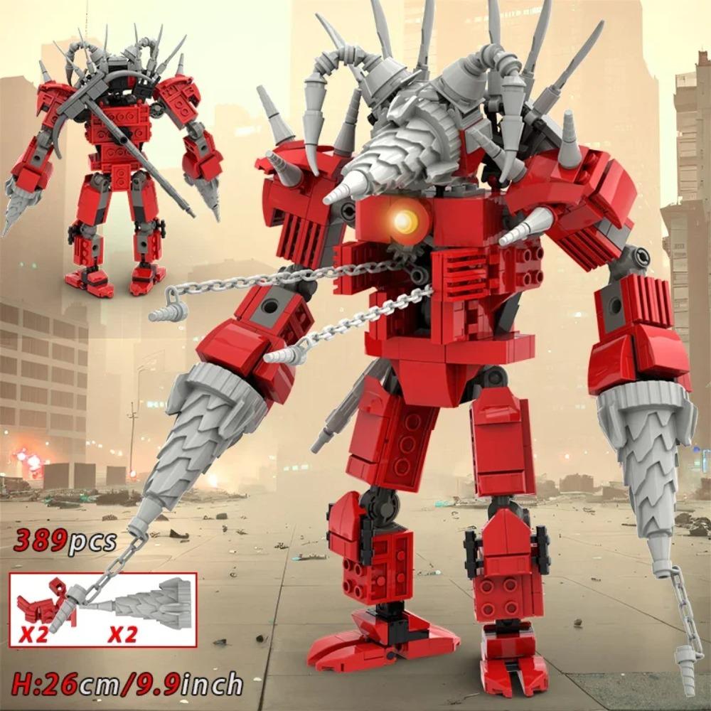 Nový Skibidi Toileted Obří Titan TVman Vylepšení Speakerman Stavební kostky Animační figurka Model Hračky pro děti Nápady Dárky Velikonoce