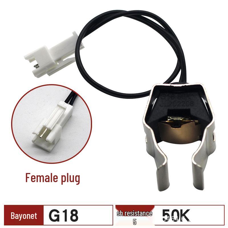 Wall-Mounted Boiler Sensor: G12G18 Pipe Clamp Probe with 10K/50K Snap-On Plug