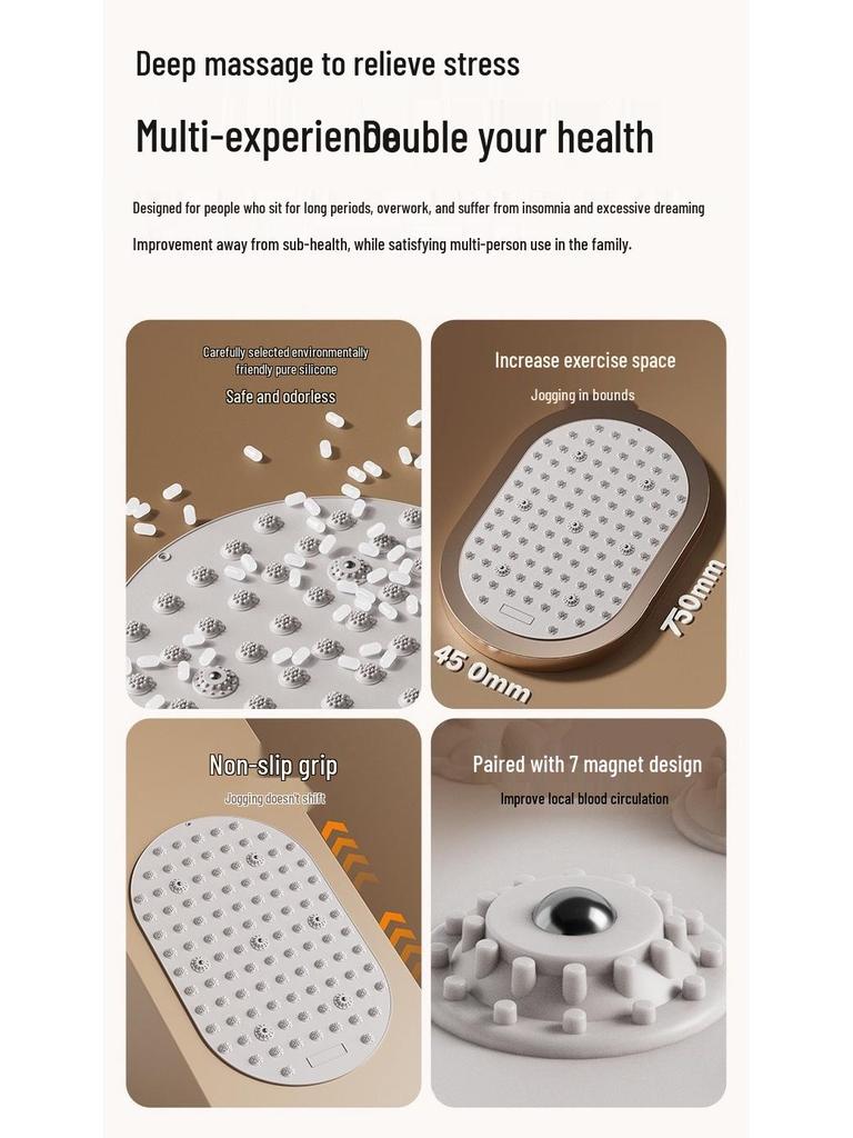 Elastic Silicone Acupressure Foot Massage Mat for Indoor Jogging