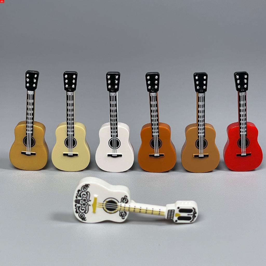 Non-Toxic Moc Bricks Suona Horn Music Score Singer Saxophone Bass Figure Musical Instruments Educatinal Building Blocks Kids Children Toys