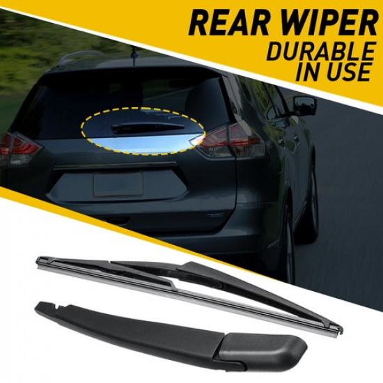 Car Rear Windshield Wiper Arm & Blade Set For Nissan Rogue Pathfinder 2013-