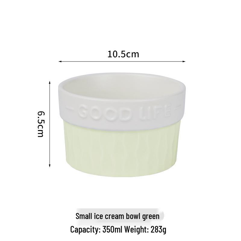 Nordic Style Ceramic Dessert & Cereal Bowl - Cute Yogurt, Fruit, Breakfast, or Steamed Egg Bowl for Home