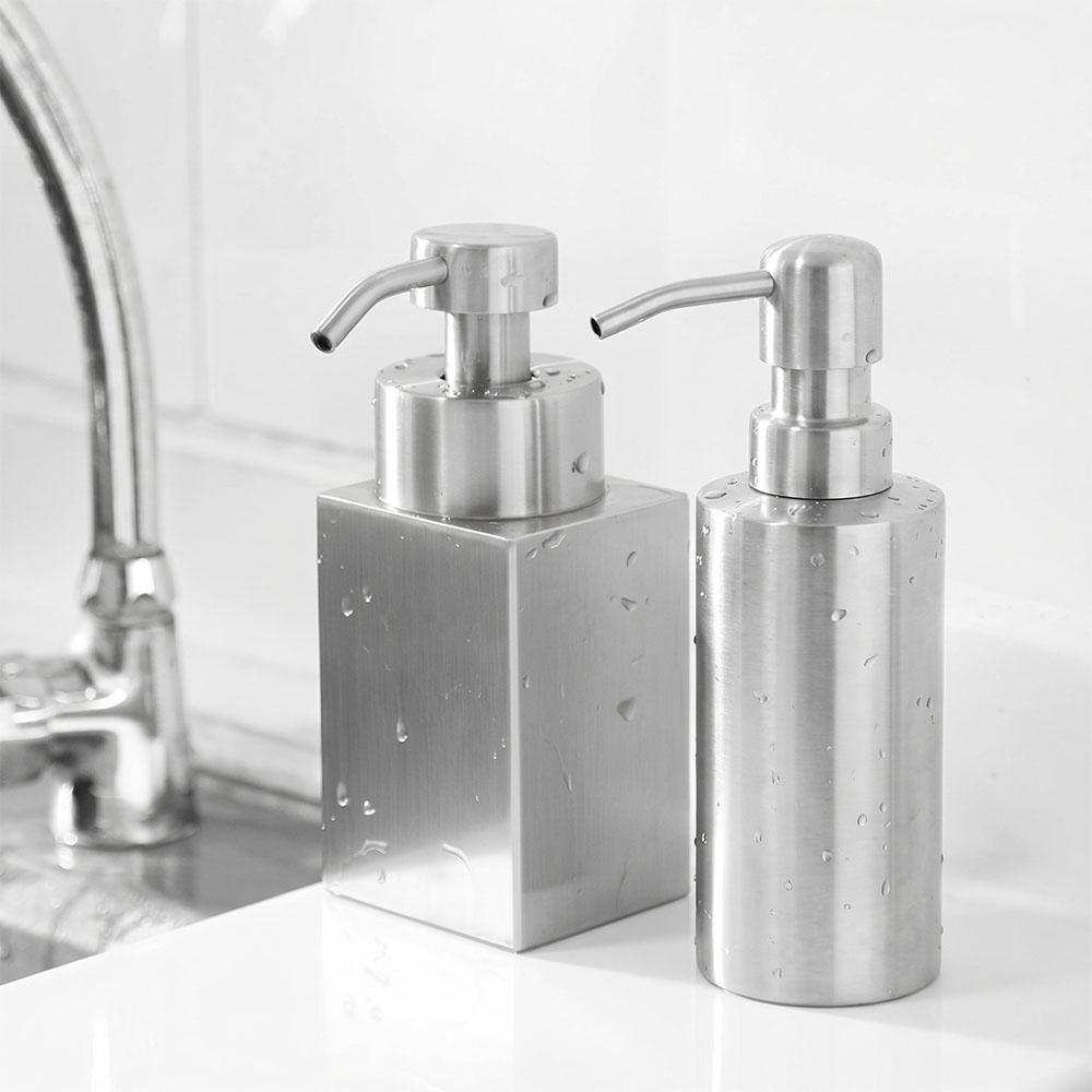 Foaming Soap Dispenser Bottle Stainless Steel Shower Gel Shampoo Dispenser with PP Pump Head for Bathroom Kitchen Laundry Room