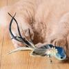 Bird Toy For Cat Interactive Feathers Exercise Teaser Hangable Kitten Boredom Toy With Bells For Indoor Cats Pets Boredom Relief
