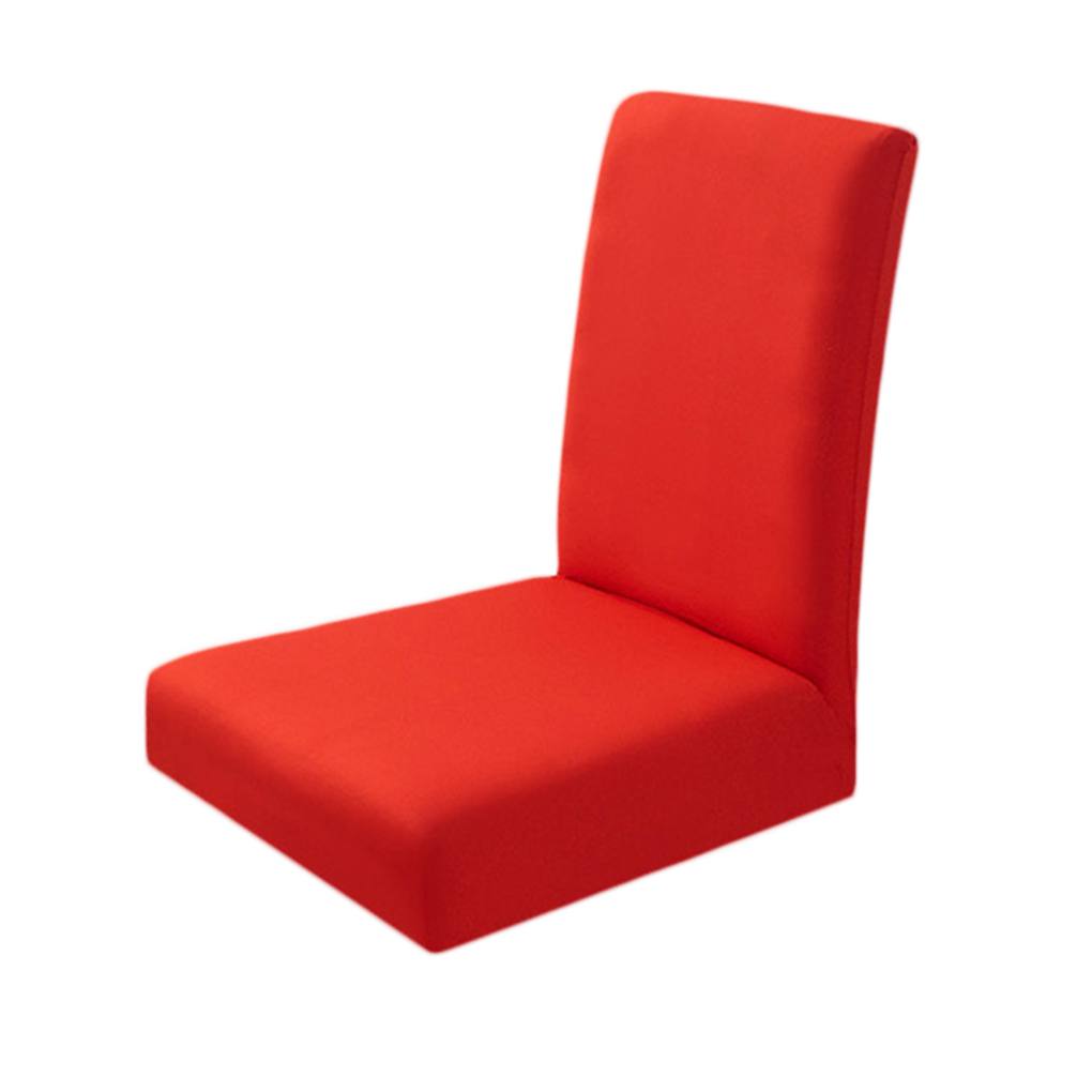 Elastic Chair Cover Removable Dust-proof Dining Room Seat Slipcover Solid Color
