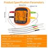 Termometri Wireless Programmabili per Carne con 4 Sonde e Controllo App per BBQ Cucina Indoor Outdoor Monitoraggio in Tempo Reale