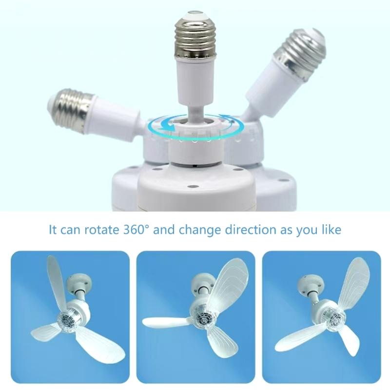 Mini Ceiling Fan AC85-265V High Airflow Energy Saving Quiet Operation For Home Living Room Dormitory Study Small Areas