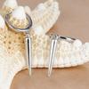 2pcs Stainless Stee Pendant Hoop Earring Trendy Punk Hip-hop Rivet Piercing Earrings For Women Gothic Party Wedding Jewelry Gift