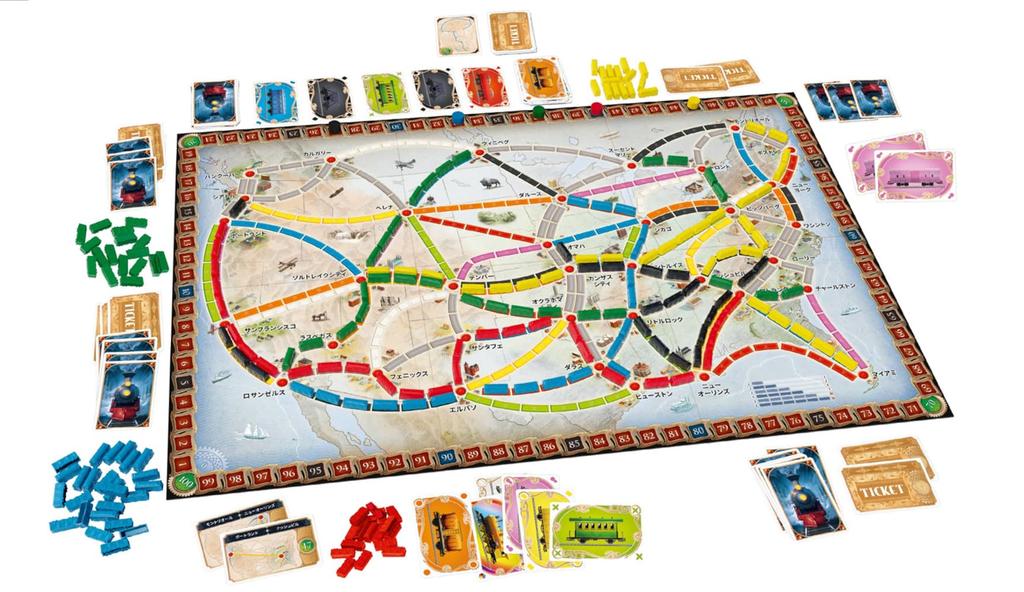 HobbyJAPAN Ticket To America New Japanese Edition Ages Board Game Ride (2025 Edition) (2-5 Players, 30-60 Minutes, 8+)