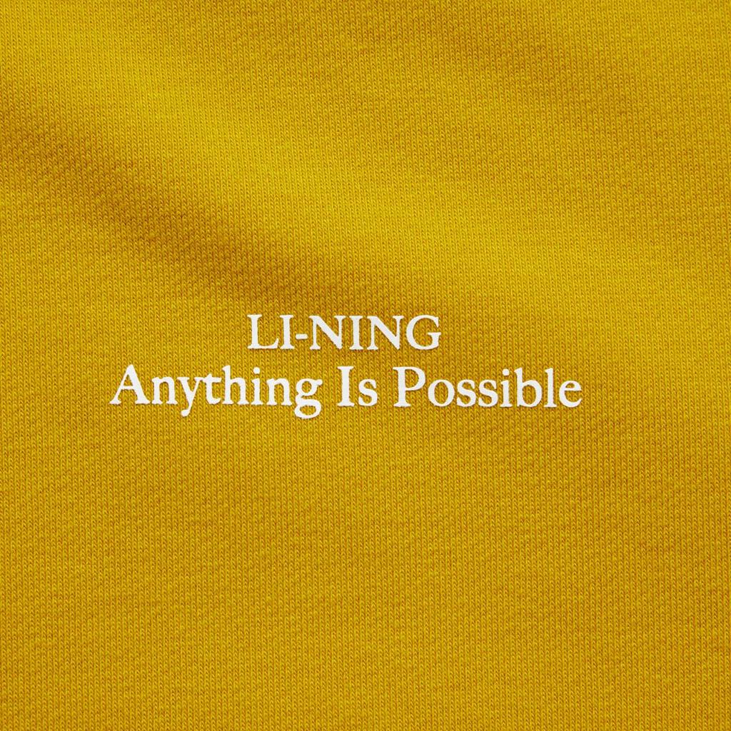 Li Ning Sports Lifestyle Series Pullover Comfortable Long Sleeve Round Neck Sweatshirt Unisex Sweatshirt Palm-Gold AWDUB69-5