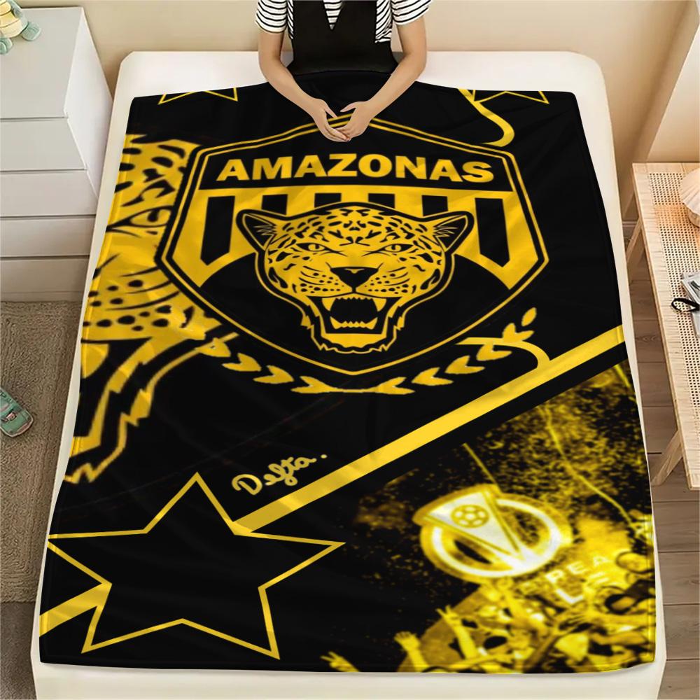 1Pc Amazonas FC Logo Print Flannel Blanket High Quality Warm Comfortable Cover for All Seasons Perfect for Gifts Home Decor