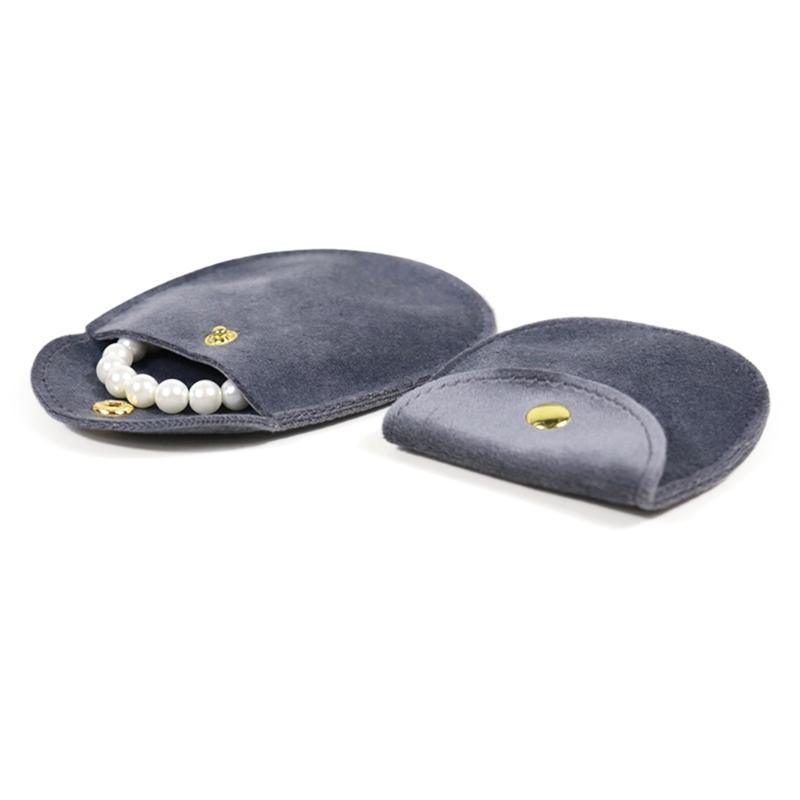 Pack of 15 Elegant Oval Flocking Pouches for Jewelry Storage Soft and Sturdy Portable for Gifting and Display Solution